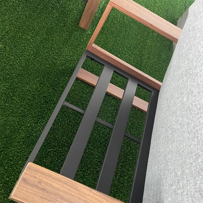 Mobiliário de jardim exterior dobrado Sofá de rótão de alumínio para mesa de chá de canto de luxo