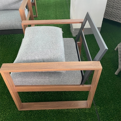Mobiliário de jardim exterior dobrado Sofá de rótão de alumínio para mesa de chá de canto de luxo