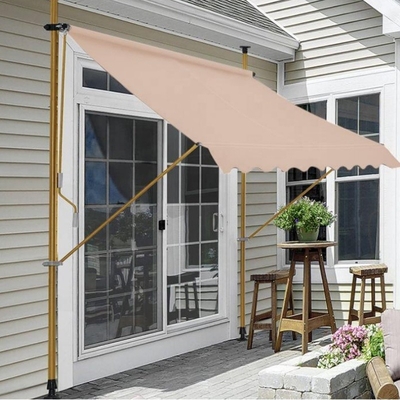 Área exterior de jardim de pátio canopy sombra de sol varanda toldo retrátil 2 * 1,2m Feito de aço