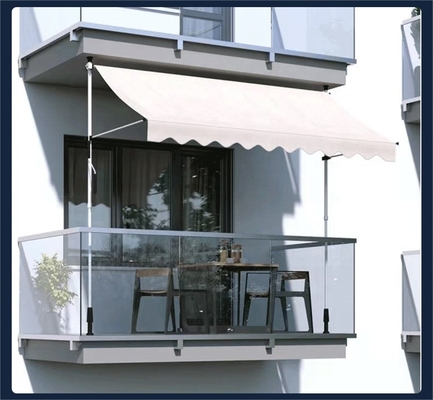 Área exterior de jardim de pátio canopy sombra de sol varanda toldo retrátil 2 * 1,2m Feito de aço