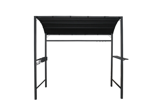 Patio exterior Poliéster Grill Shelter Grill Gazebo com revestimento de vela revestido com pó