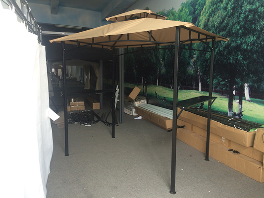 Material de vela de poliéster 2.5*1.3*2.5M Patio Shelter Canopy Tent para Grill BBQ Gazebo
