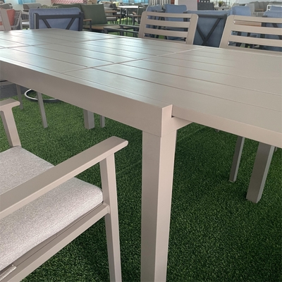 Sofá de alumínio de rotão de estilo moderno dobrado para o exterior