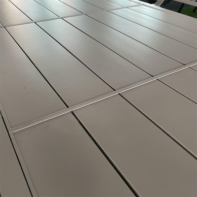 Sofá de alumínio de rotão de estilo moderno dobrado para o exterior