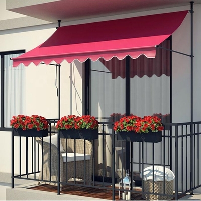 Área exterior de jardim de pátio canopy sombra de sol varanda retrátil telhado 3,5 * 1,2m liga de alumínio