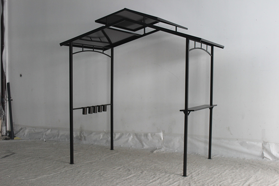 Hard Top BBQ PC Grill Gazebo Quadro de metal para jardim ao ar livre Parque Patio Grill