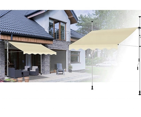 Área exterior de jardim de pátio canopy sombra de sol varanda retrátil telhado 3,5 * 1,2m liga de alumínio