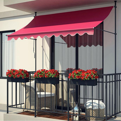 9kg N.W 4*1.2m Tipo de toldo de pilar de liga de alumínio para pátio exterior