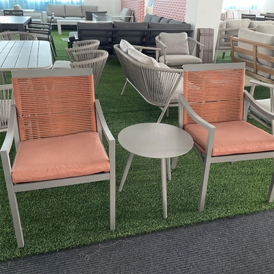 Mobiliário de jardim moderno de alumínio Bistro Sofá de Rattan