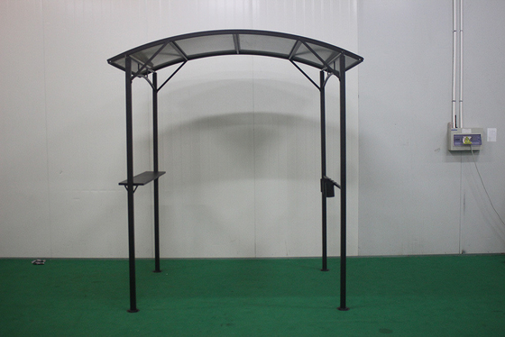 Hardtop BBQ Gazebo Pavilhão ao ar livre Tenda Quatro Cantos Pavilhão de telhado com Hardtop
