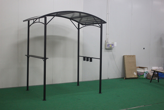Hardtop BBQ Gazebo Pavilhão ao ar livre Tenda Quatro Cantos Pavilhão de telhado com Hardtop