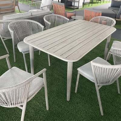 Mobiliário de jardim de exterior Sofá de Rattan de alumínio com mesa de luxo