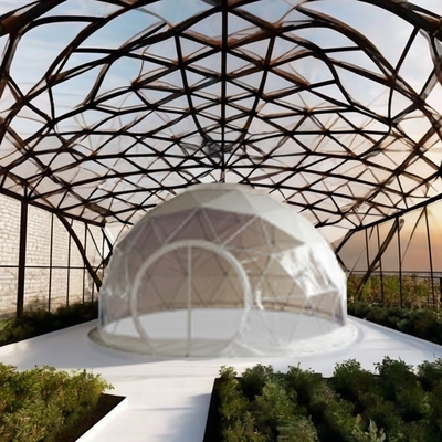 Canopy de acampamento com céu estrelado Um pavilhão tratado a calor para aventuras ao ar livre ecológicas