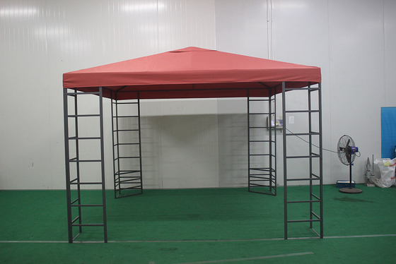 Patio de jardim ao ar livre 3*3*2.55M Rectangular Gazebo com dois topos em pacote de grande porte