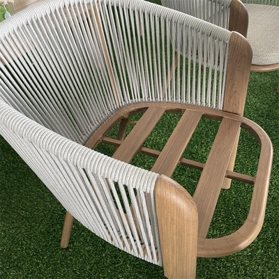 Mobiliário de jardim de exterior Sofá de alumínio de rotão Conjunto de mesa de lazer Conjunto de jantar de chá