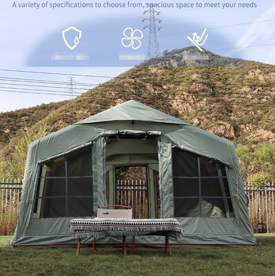 4 Seasons Mosquito Screen Cabin Tent para acampamento 12.96m2 Espaço de quarto Tenda inflável