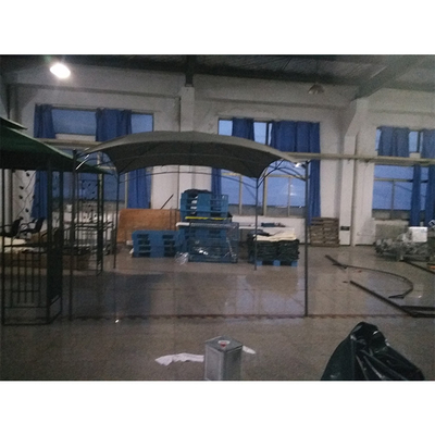 Patio exterior Carport com estrutura de aço 3 * 3M Parede de sol Jardim Branco Casamento Canopy telhado