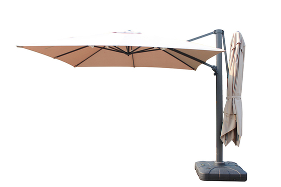 Padrão de guarda-chuva de mão Parasol de jardim com dossel duplo para móveis de exterior 3m Design económico