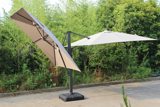 Padrão de guarda-chuva de mão Parasol de jardim com dossel duplo para móveis de exterior 3m Design económico