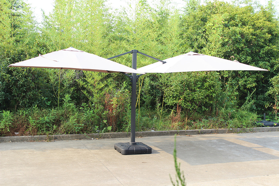 Padrão de guarda-chuva de mão Parasol de jardim com dossel duplo para móveis de exterior 3m Design económico
