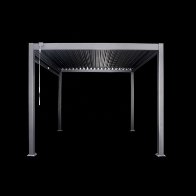 Pergola de alumínio impermeável 3x3m moderna para jardim impermeável e impermeável