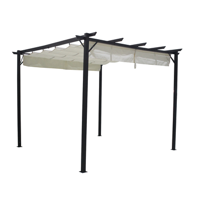 3X3X2.2M Alumínio Louvered Pergola Jardim abrigo solar com material de poliéster quadro