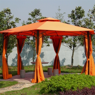 2.5*2.5*2.5M PVC Hexagonal Alumínio Canopy Gazebo Tenda para atividades ao ar livre jardim
