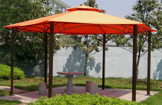 2.5*2.5*2.5M PVC Hexagonal Alumínio Canopy Gazebo Tenda para atividades ao ar livre jardim