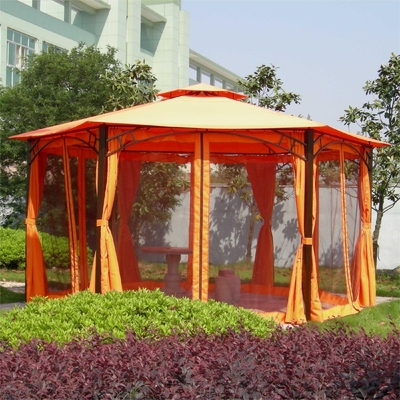 2.5*2.5*2.5M PVC Hexagonal Alumínio Canopy Gazebo Tenda para atividades ao ar livre jardim