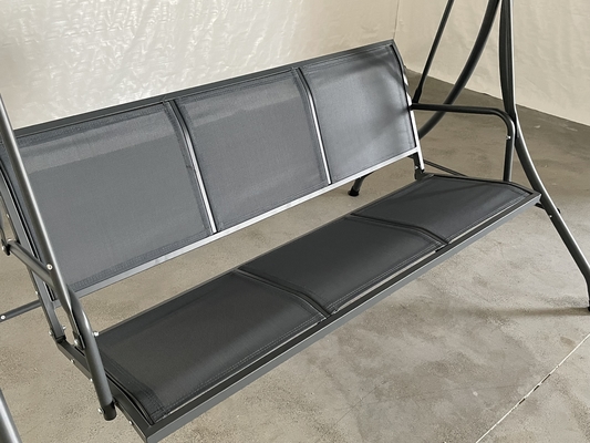 Tipo de metal Metal Roof Outdoor Pendente Swing Cama Cadeira para 3 Pessoas Patio Jardim
