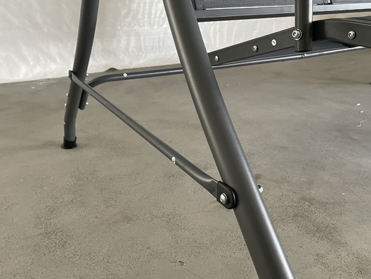 Tipo de metal Metal Roof Outdoor Pendente Swing Cama Cadeira para 3 Pessoas Patio Jardim