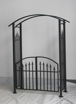 Arco de metal personalizável para jardim e pátio Gazebo em cor preta não revestido