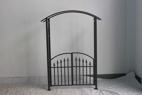 Arco de metal personalizável para jardim e pátio Gazebo em cor preta não revestido
