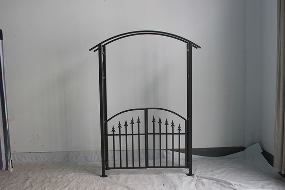 Arco de metal personalizável para jardim e pátio Gazebo em cor preta não revestido