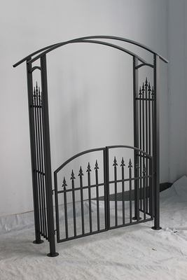 Arco de metal personalizável para jardim e pátio Gazebo em cor preta não revestido