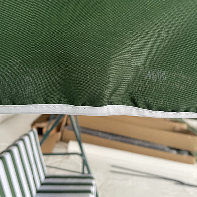 Cama suspendida ao ar livre de design moderno cadeira de balanço de pátio para 3 pessoas com tubo e teto de aço