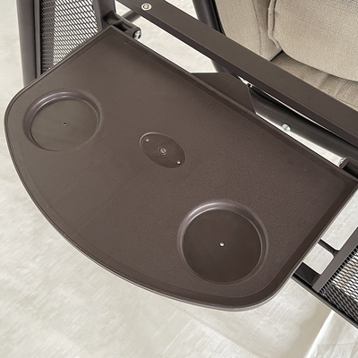3 pessoas Polícarbonato Chaise balançante de folha de metal Chaise balançante de jardim para conforto ao ar livre