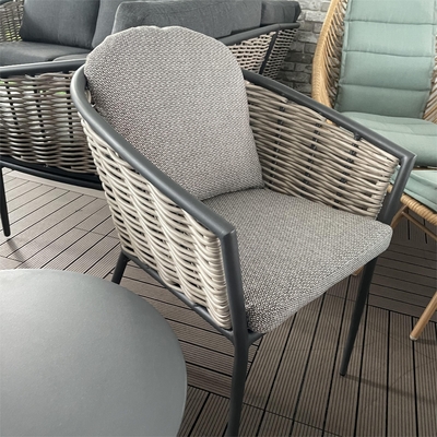 Conjunto de jardim ao ar livre Conjunto de sofá de rótão de alumínio Conjunto de mesa de luxo Conjunto de jantar