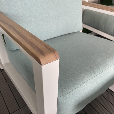 Mobiliário de jardim para o exterior Sofá de alumínio de rotão Conjunto para mesa de luxo Teapoy Bistro jantar