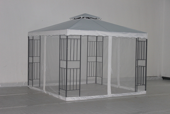 Tenda de jardim de terraço exterior Hard Top Gazebo com material de aço laterais e personalizável