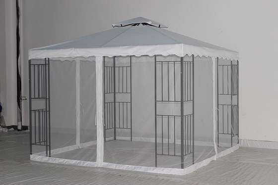 Tenda de jardim de terraço exterior Hard Top Gazebo com material de aço laterais e personalizável