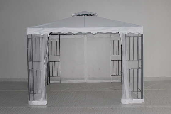 Tenda de jardim de terraço exterior Hard Top Gazebo com material de aço laterais e personalizável
