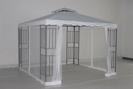 Tenda de jardim de terraço exterior Hard Top Gazebo com material de aço laterais e personalizável