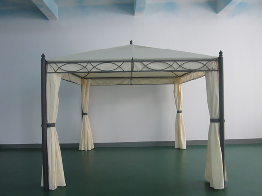 PA revestido 3*3*2.75m Grade Canopy e estruturas de jardim dobráveis Gazebo com rede