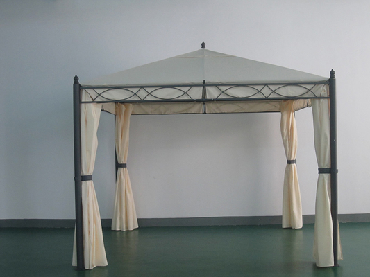 PA revestido 3*3*2.75m Grade Canopy e estruturas de jardim dobráveis Gazebo com rede