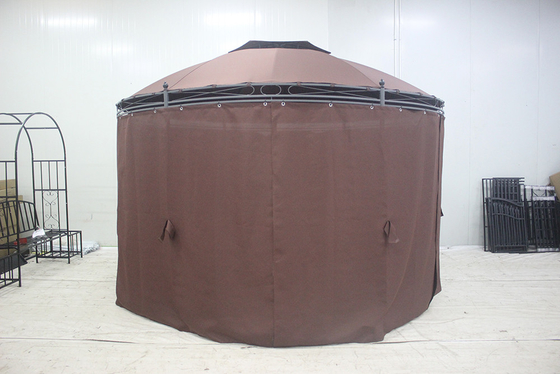 Gazebo de estrutura dobrável 3x3m com telhado duplo Ferramenta de montagem gratuita para proteção duradoura