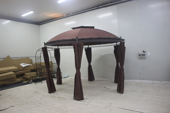 Gazebo de estrutura dobrável 3x3m com telhado duplo Ferramenta de montagem gratuita para proteção duradoura