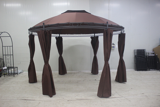 Gazebo de estrutura dobrável 3x3m com telhado duplo Ferramenta de montagem gratuita para proteção duradoura