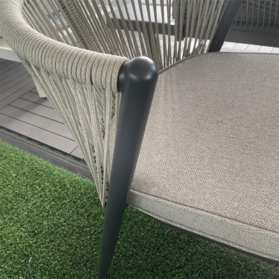 Sala de estar Quadro de alumínio Mobiliário de jardim para o exterior Sofá de rotão Conjunto com Kit de Bistro