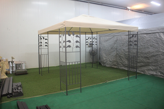 Park Leisure Double Top Gazebo 3*3m com estrutura de aço revestida com PA e tecido de poliéster